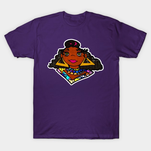 Dope Black Girl Graffiti Design T-Shirt by artbyomega